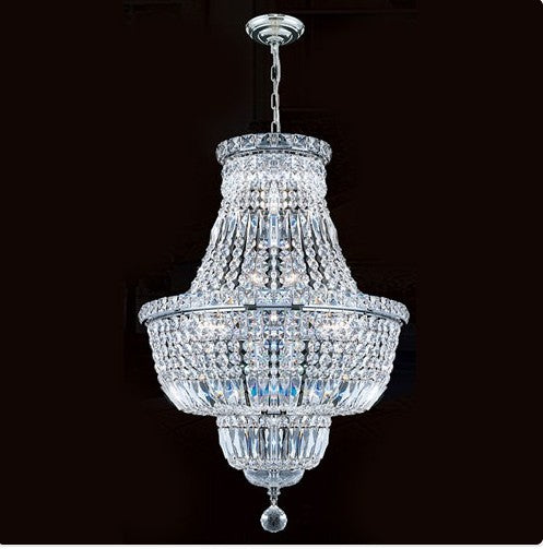 12-Light ChromeFinish with Clear-Crystals Chandelier