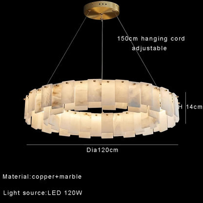 Moonshade Natural Marble Chandelier