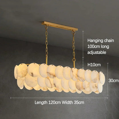 Moonshade Marble Dining Room Chandelier