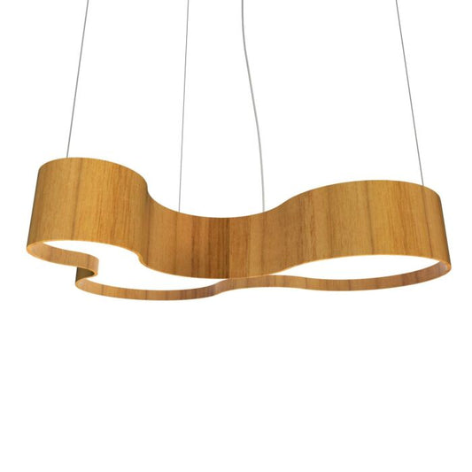 Organic LED Pendant in Teak