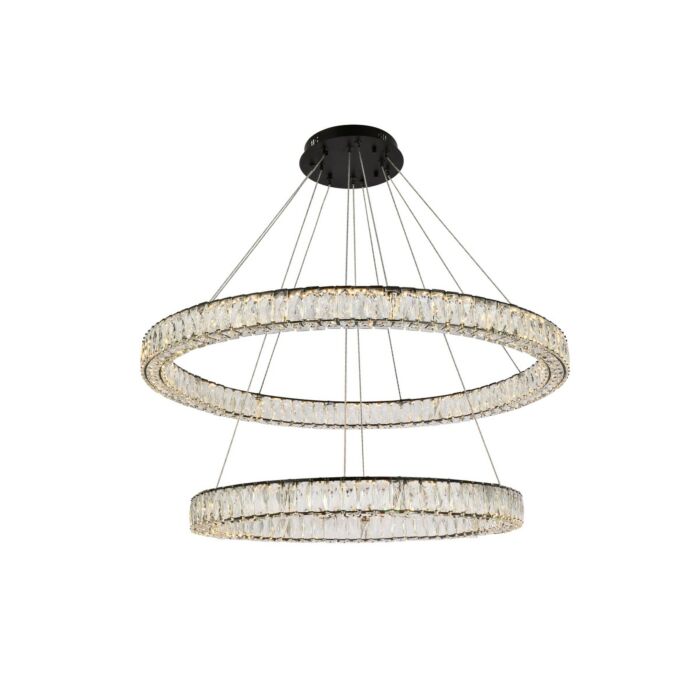 Monroe 2-Light LED Pendant in Black