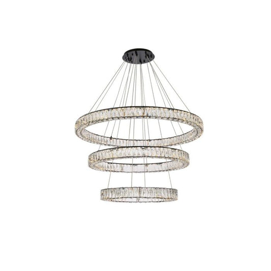 Monroe 3-Light LED Chandelier in Black