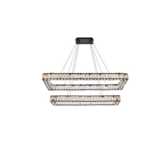 Monroe 2-Light LED Pendant in Black