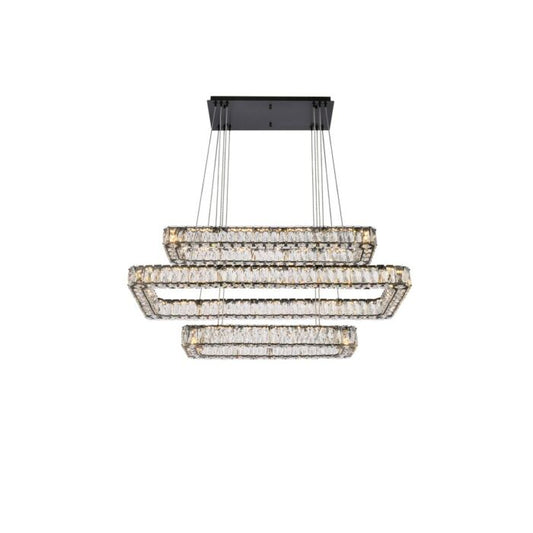 Monroe 3-Light LED Pendant in Black