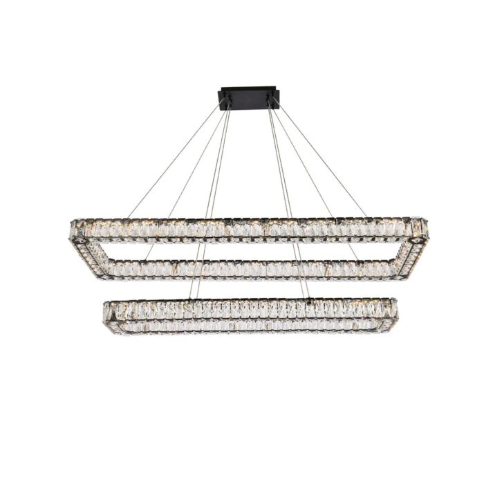 Monroe 2-Light LED Pendant in Black