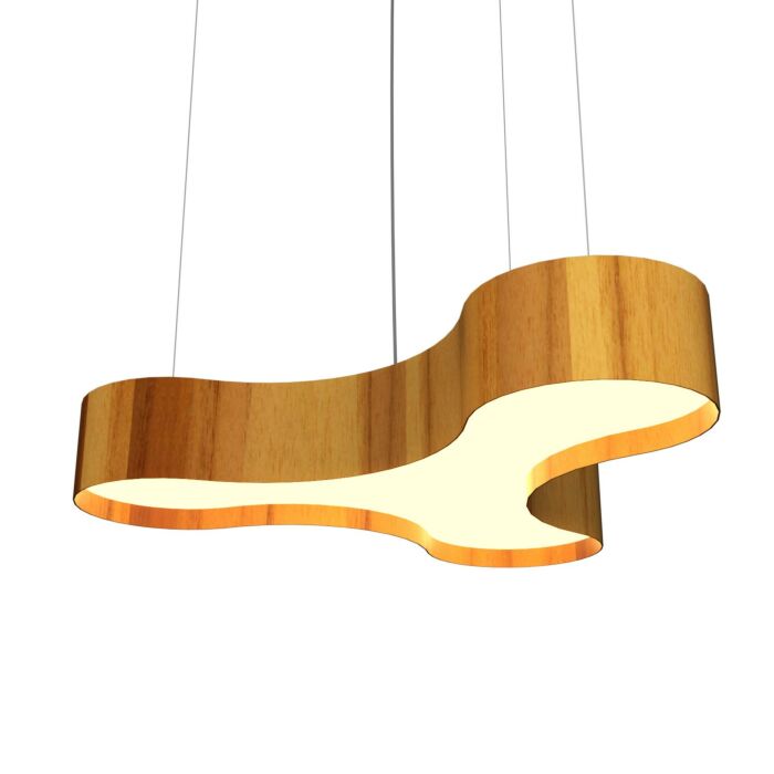 Organic LED Pendant in Teak