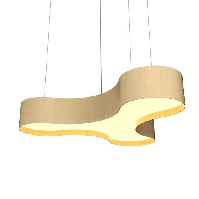 Organic LED Pendant in Maple