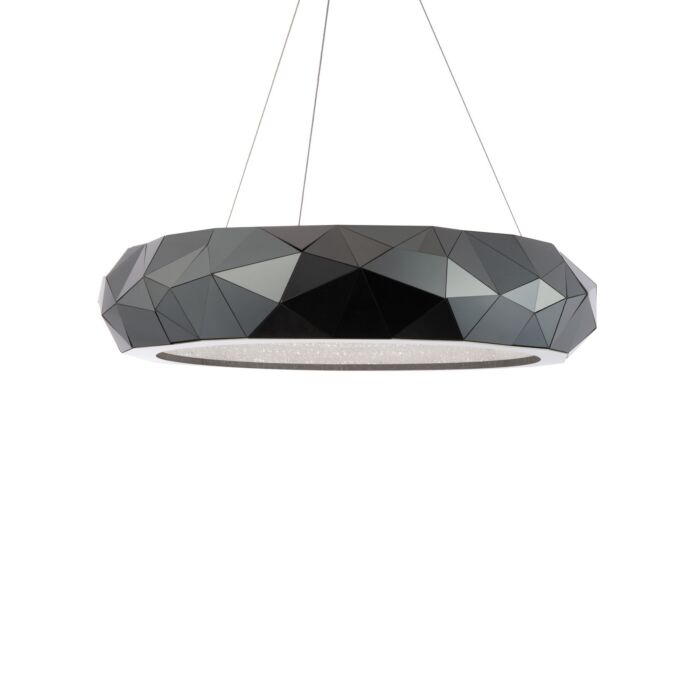 Mosaic LED Pendant in Black Polished Stainless Steel