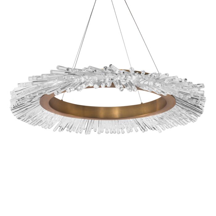 Benediction 1-Light LED Pendant in Aged Brass