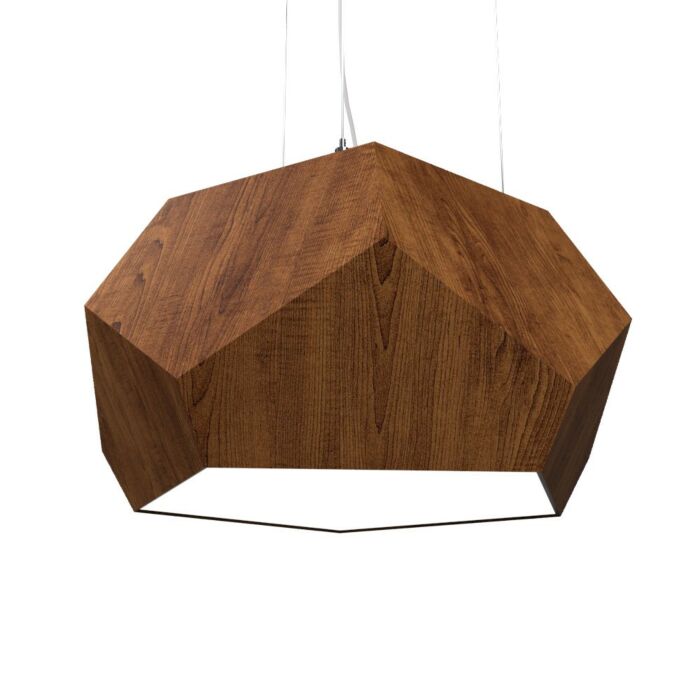 Facet LED Pendant in Imbuia