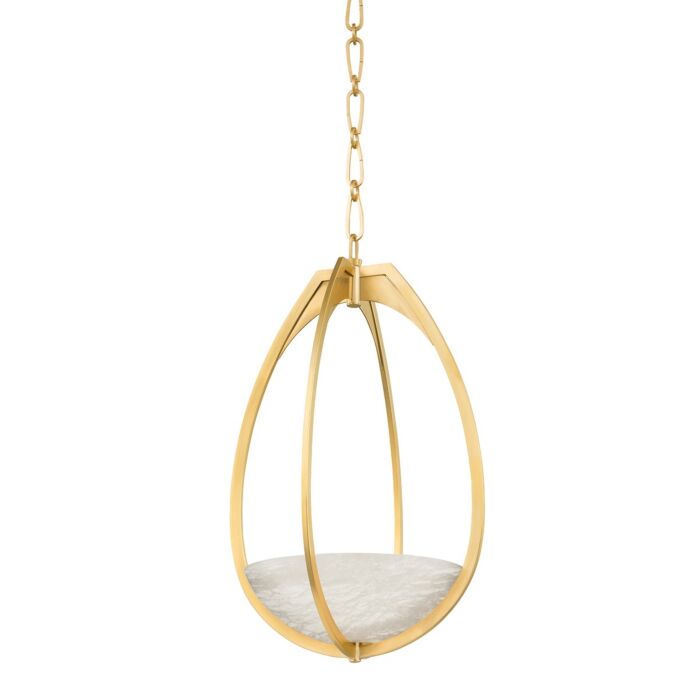 Lloyd 1-Light LED Pendant in Aged Brass