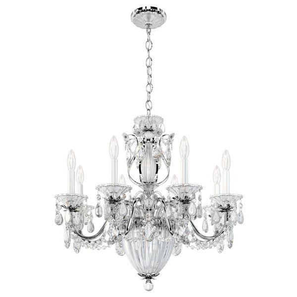 Chandelier, 11-Light, Polished Silver, Clear Heritage Crystal, 26.5"W (1238N-40H 1HWRX0)