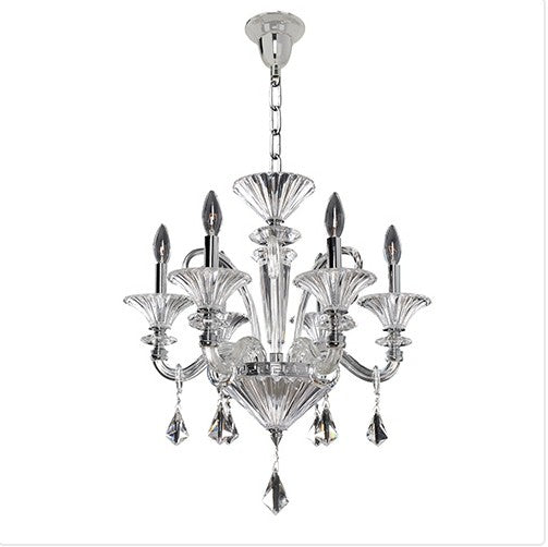 Six-Light 21-Inch Wide Chandelier withFirenze Clear Crystal