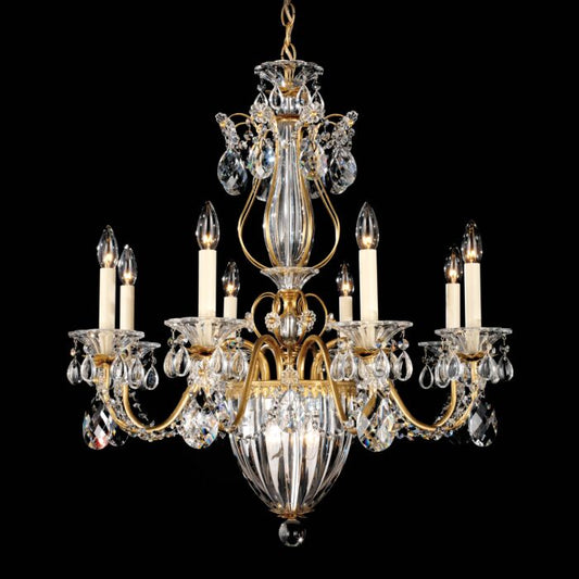 Bagatelle 8-Light Chandelier in Heirloom Gold with Clear Heritage Crystals