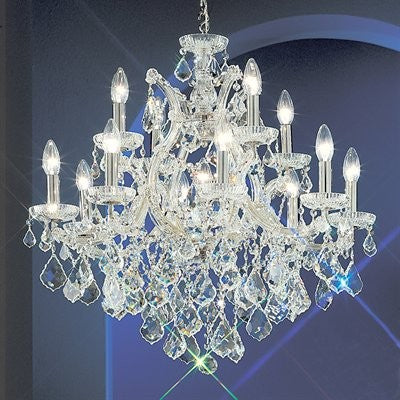 Polished chrome 13 Light maria theresa crystal Chandelier