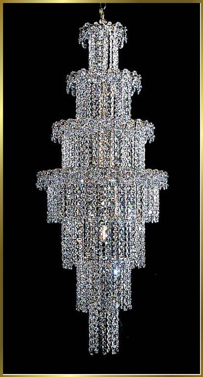 16 lights crystal chandelier in polished chrome finish