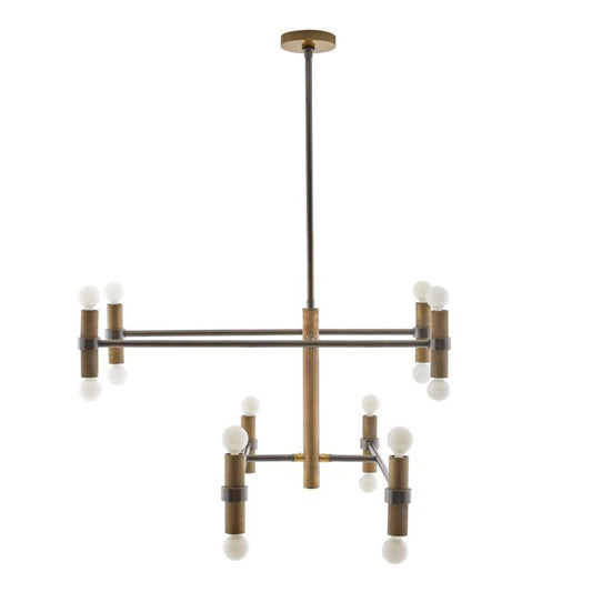 Plano 16-Light Chandelier in English Bronze