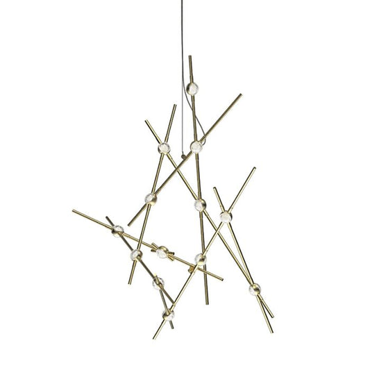 Constellation 13-Light LED Lantern in Satin Brass