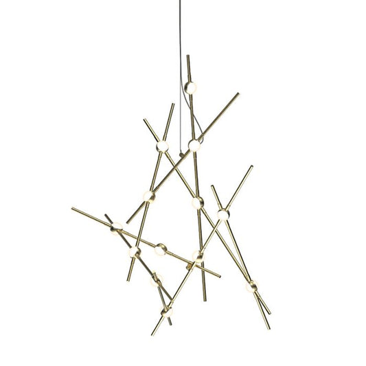 Constellation 13-Light LED Lantern in Satin Brass