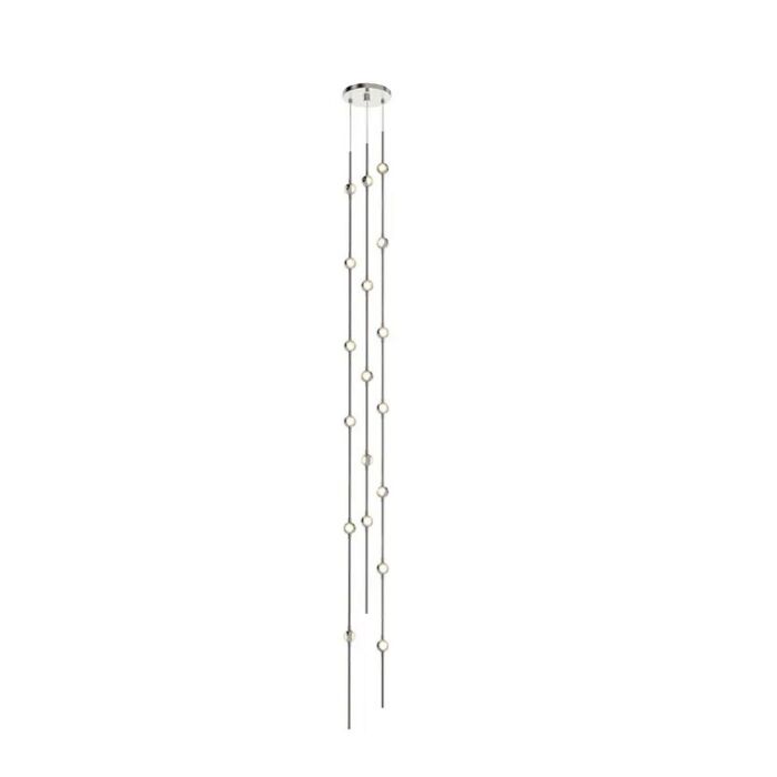 Constellation 18-Light LED Pendant in Satin Nickel