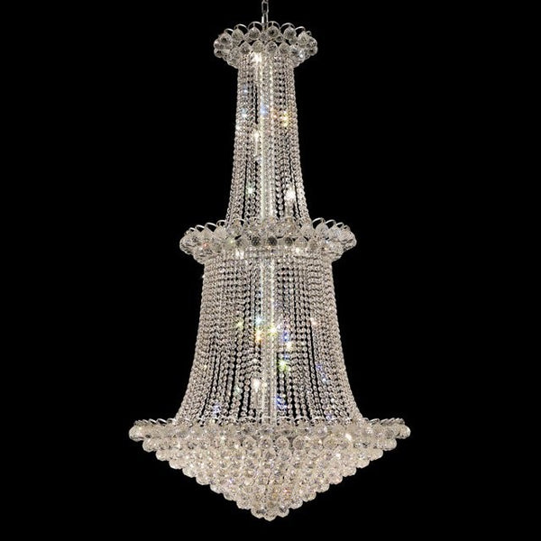 Polished chrome 22 Light large crystal Chandelier