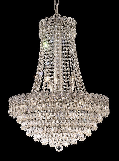 12 Lights crystal chandeliers in chrome finish