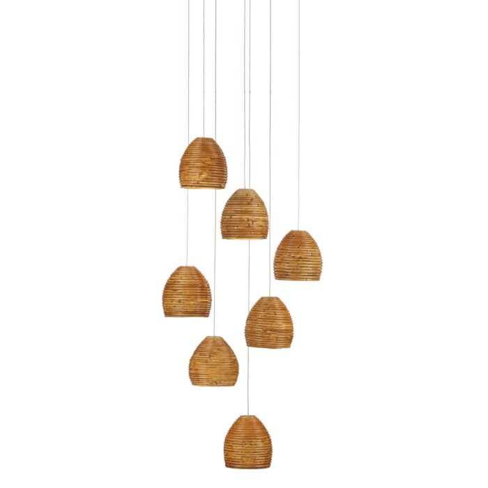 Beehive 7-Light Pendant in Natural