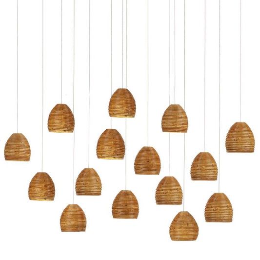 Beehive 15-Light 1Pendant in Natural