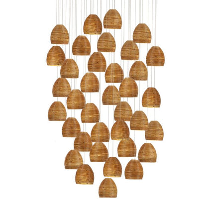 Beehive 36-Light 3Pendant in Natural