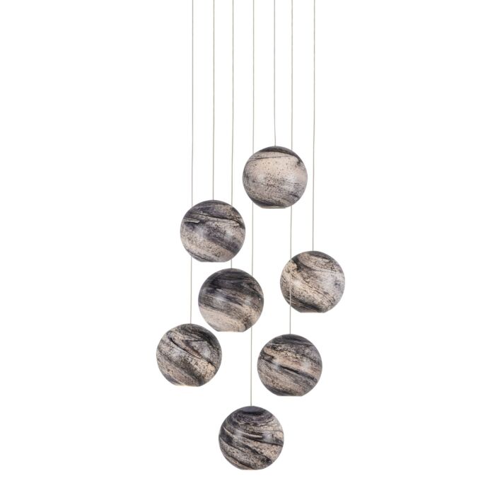 Palatino 7-Light Pendant in Earth with Speckles