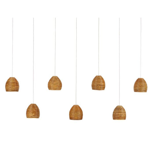 Beehive 7-Light Pendant in Natural