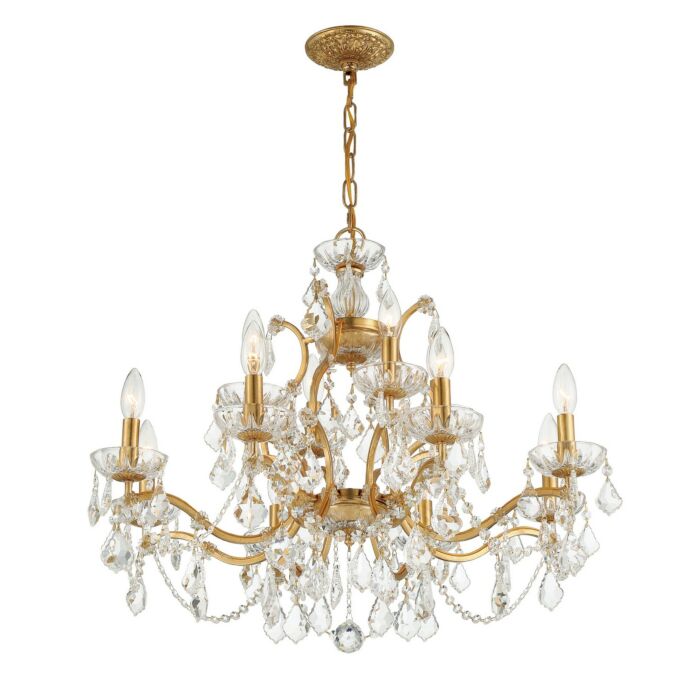 Filmore 12-Light Chandelier in Antique Gold