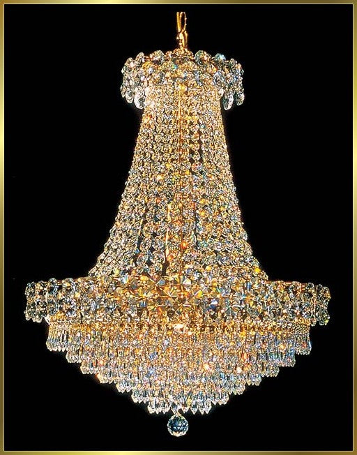 12 lights crystal chandelier in gold plated finish