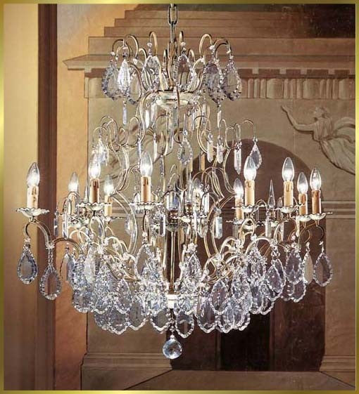 Versailles Chandeliers dressed with crystals pendants