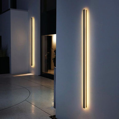 Waterproof Long Strip LED Wall Lamp Outdoor Wall Lights Black Porch Lights