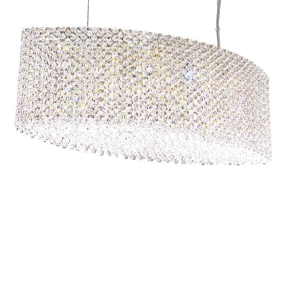 Contemporary Crystal Chandelier in polished chrome finish