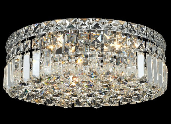 4 Light contemporary ceiling light dressed with crystal balls