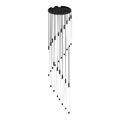 Spiral Creative Long Strip LED Modern Duplex Staircase Chandelier Light