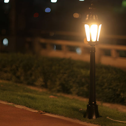 Outdoor Waterproof LED Black European-style Lawn Lights Path Lamp Post