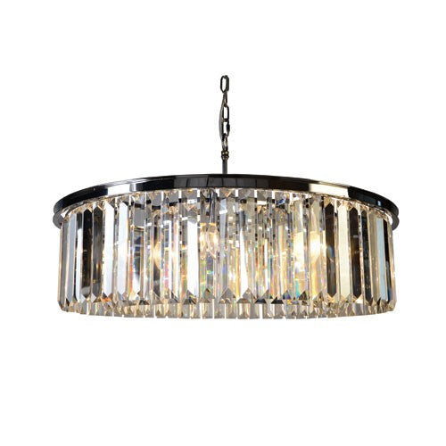 Nickel Eight-Light Chandelier