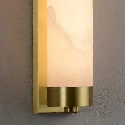 23" Natural Marble & Brass Wall Light