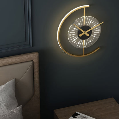 Creative Mute Clock Shaped LED Nordic Wall Lamp Wall Sconce Lighting