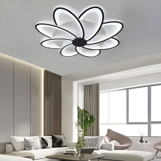 Modern Petal Flush Mount Light - Acrylic LED Flower Shape Ceiling Lamp