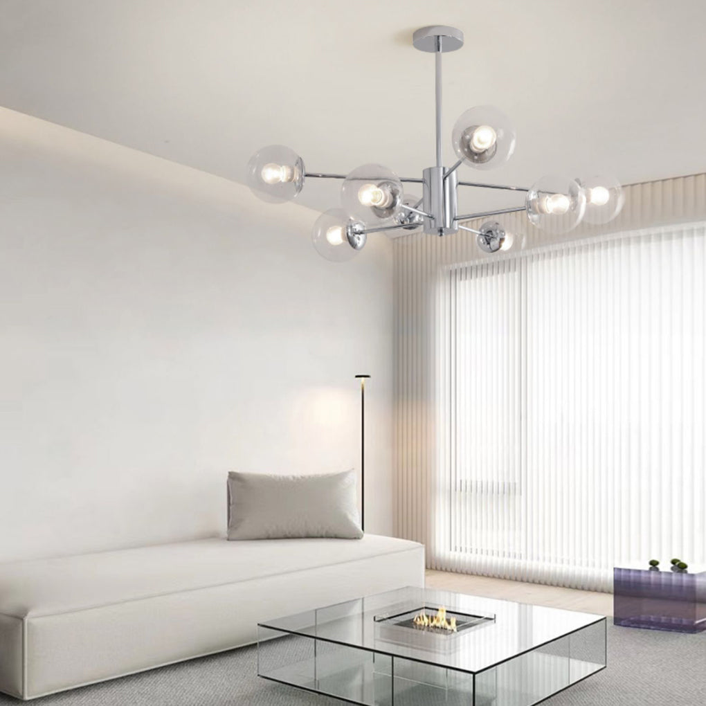 Molecular Lights Three Step Dimming Plating Glass Modern Chandeliers