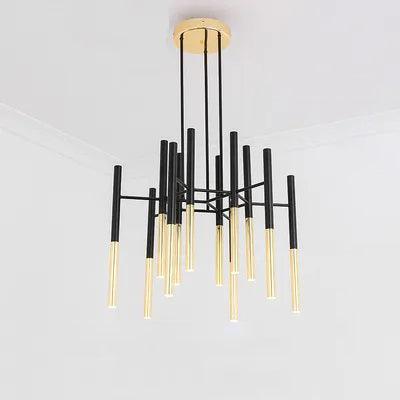 Metal Tubular Electrolier Chandelier