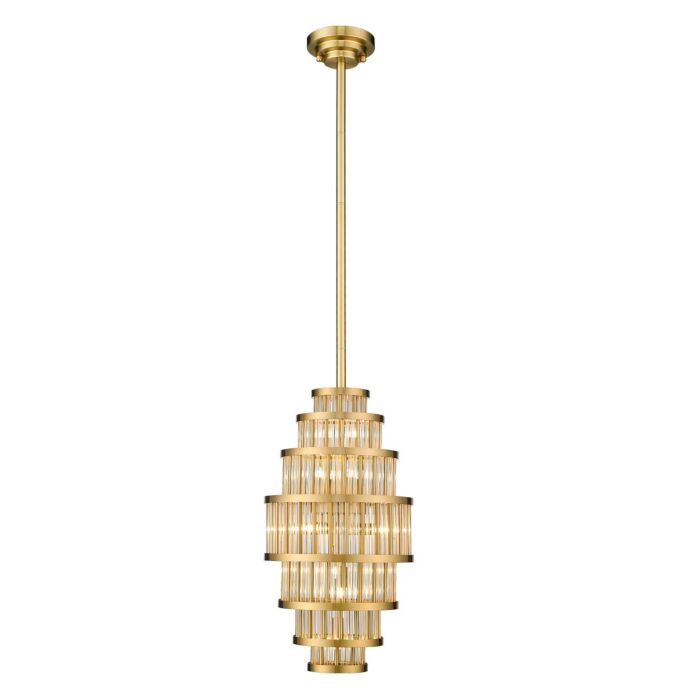 Waldorf 13-Light LED Pendant in Aged Brass