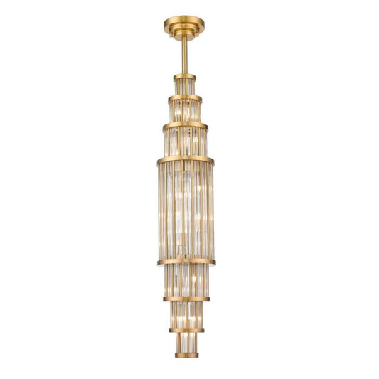 Waldorf 13-Light LED Pendant in Aged Brass