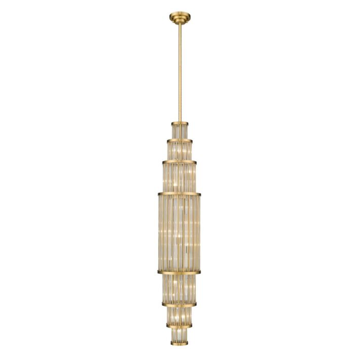 Waldorf 17-Light LED Pendant in Aged Brass