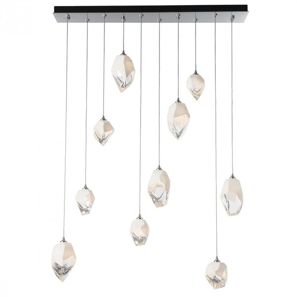 Pendant, 10-Light, Sterling, White Crystal, 10.1"W (131145-SKT-LONG-85-WP0756 5YZWFH)