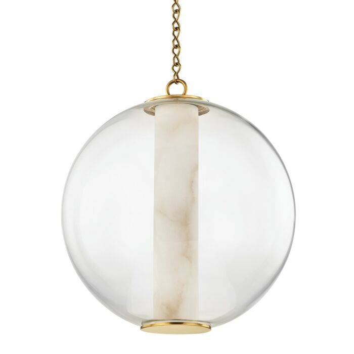 Pietra 1-Light LED Pendant in Vintage Brass